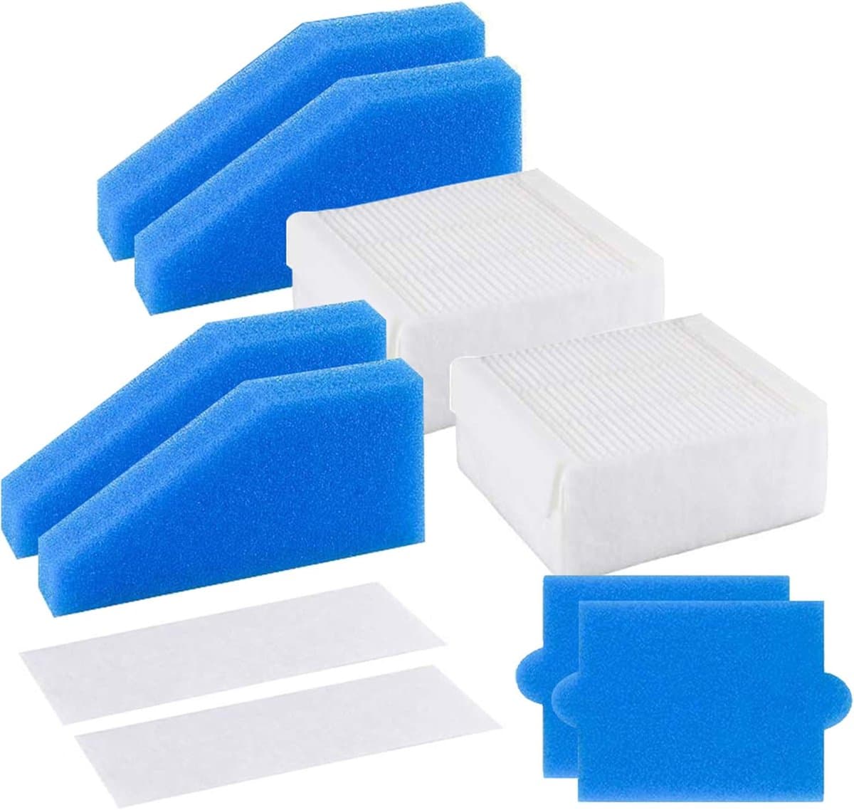 2-delige filterset, complete set van 5 stuks voor Geschikt voor Thomas Aqua+ serie stofzuigers, vervanging voor Thomas filterset 99 (onderdeelnummer 787241), vervangingsonderdeel bevat 5 filters (2 stuks) — afbeelding 1