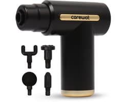 Massage Gun Professioneel – Massage Pistool - Compact & Stil <55 dB – 4 Opzetstukken – USB-C – Spiermassage voor Nek Rug en Benen – Draagbaar - Krachtig - Draadloos