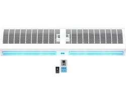 Luchtgordijn Machine - Wandventilator - Binnenklimaat Verbeteren - Afstandsbediening Inclusief - 60cm - Wit