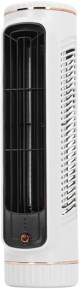 Dailygoody - Torenventilator - Bladloze ventilator - Stil en compact - Wit - Oplaadbare luchtkoeler - Ideaal voor slaapkamer en kantoor — afbeelding 1