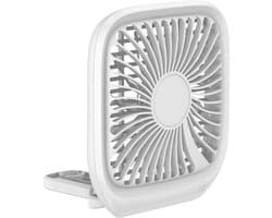 Dailygoody - Draagbare Auto-Achterbankventilator - USB Koelventilator - Opvouwbaar en Stil - Ventilatie - 3 Snelheden - Geschikt voor Thuis en Buiten