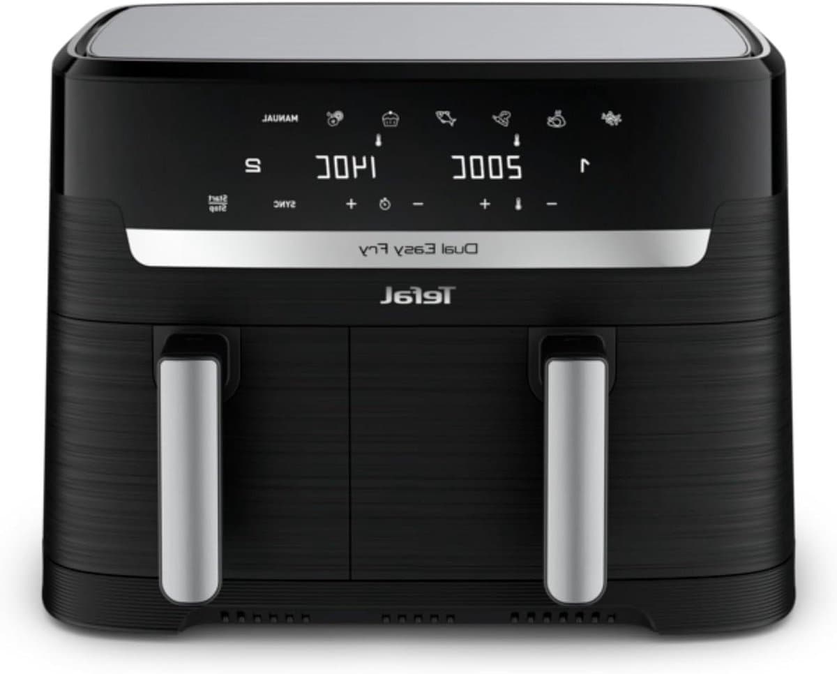 Heteluchtfriteuse Dubbel - Airfryer XL - Complete Maaltijden - Dubbele Lades Instelbaar - 83 Liter - Zwart — afbeelding 1