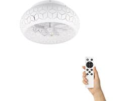 Fantiluxe - Kasper - Plafondventilator met verlichting - Wit - Ø50cm - Afstandsbediening - Met lamp - Plafond ventilator - Slaapkamer