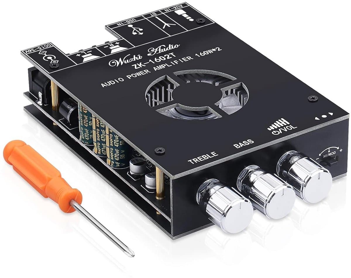 Krachtige Hifi Stereo Audio Versterker Module met Bluetooth 5.0 en Meerdere Ingangen — afbeelding 1