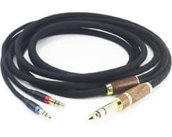 Verzilverde OCC Hoofdtelefoonkabel 3.5mm naar 6.35mm Adapter voor Hifiman Modellen