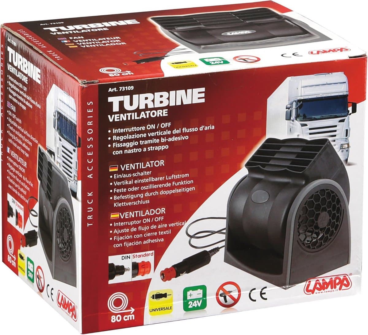 Ventilator met dubbele snelheid en verticale luchtstroomregeling — afbeelding 1