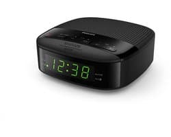 PHILIPS TAR3205/12 Klokradio - Digitale FM-radio - Dubbel Alarm - Sleeptimer - Snoozefunctie - LED-display - Zwart