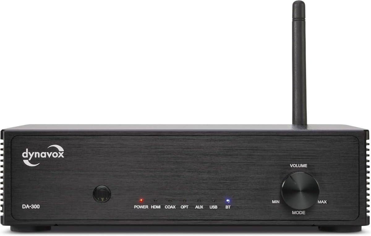 Compacte Klasse D HiFi Stereo Versterker met HDMI ARC, Bluetooth en Digitale Ingangen — afbeelding 1