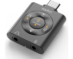 HiFi USB DAC Hoofdtelefoonversterker met 24bit/96kHz Hi-Res Audio en Microfooningang