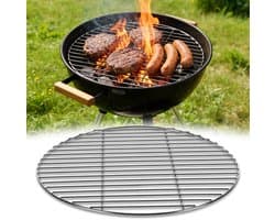 Grillrooster Rond - Barbecue Rooster - Buiten Grillen - Roestvrij Staal 304 - Ø 55 cm - Zilver
