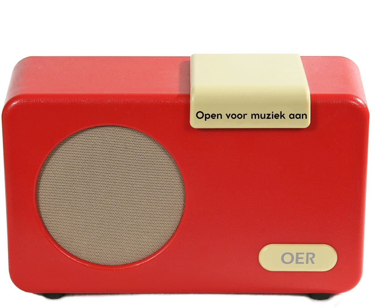 OER Muziekspeler voor Ouderen met Dementie (OER Radio) - Simpele Bediening Met 1 Knop - Dementie Hulpmiddel - Dementie Radio - Muziek en Dementie - Stevig - 4GB Geheugen - Rood — afbeelding 1