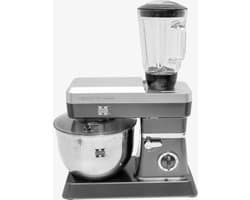 Herzberg Keukenmachine 1200W (max 1800W), 6,5 L-Grijs