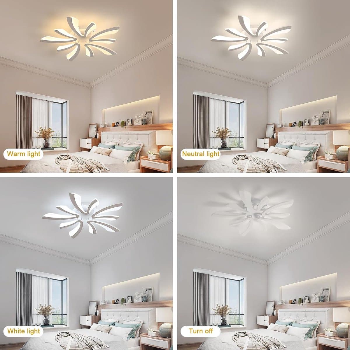 Dimbare LED-Plafondlamp met Afstandsbediening - Moderne Kleurveranderende Plafondverlichting 48W 5400LM Dia71cm — afbeelding 1