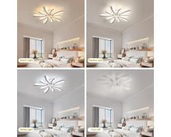 Dimbare LED-Plafondlamp met Afstandsbediening - Moderne Kleurveranderende Plafondverlichting 48W 5400LM Dia71cm