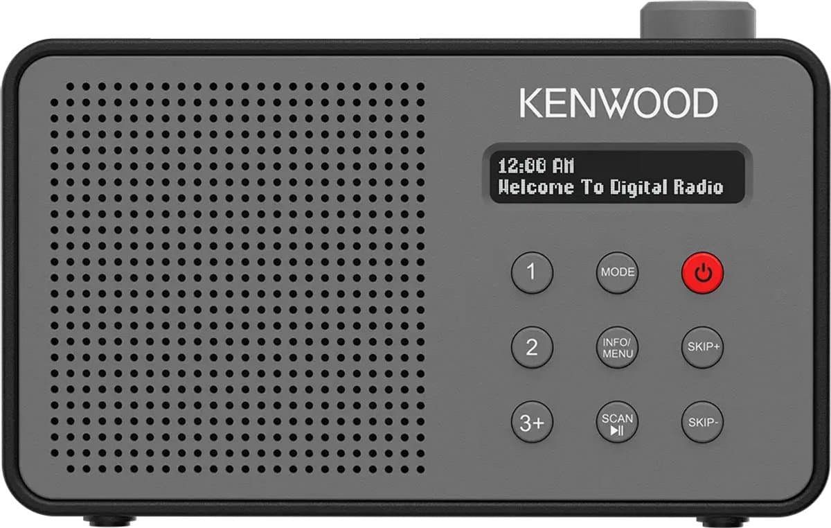 Kenwood CR-M25DAB Draagbare DAB+ radio met automatische veiligheidswaarschuwingsfunctie - Grijs — afbeelding 1