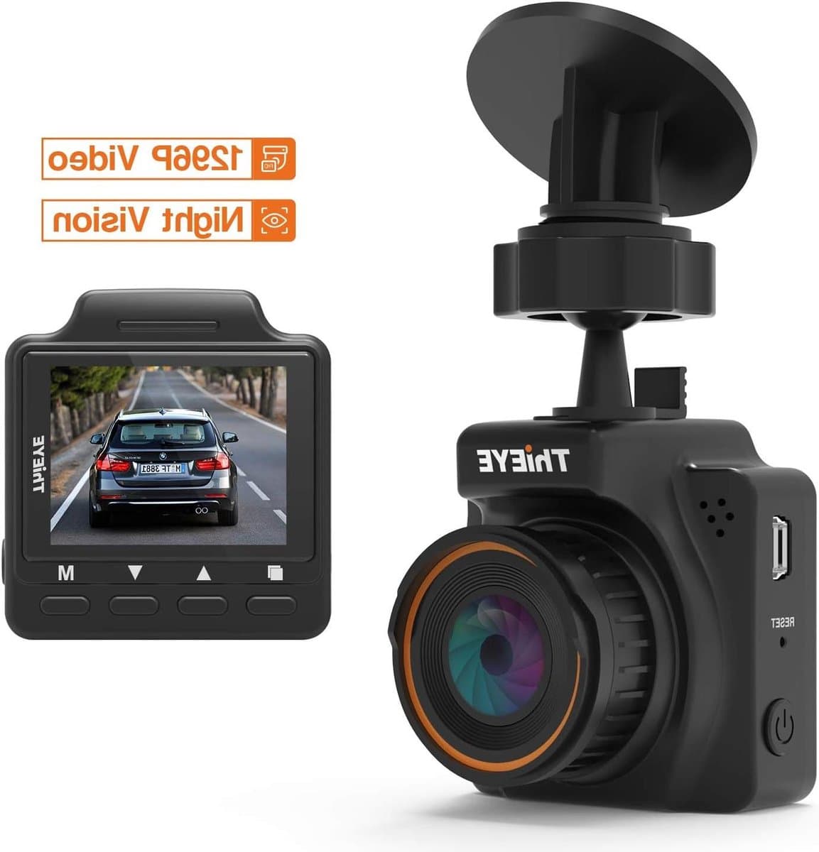 Dashcam - Auto camera - Verkeersregistratie - Groothoeklens - 5 cm scherm - Zwart — afbeelding 1