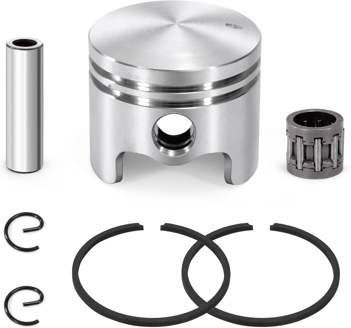 SnelShoppen - Brush Cutter Set 44mm Piston Set voor Grasmaaier en Bosmaaier - 49cc Piston Set met Ringen voor Motoren - Ideaal voor Tuinonderhoud — afbeelding 1