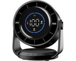 Deze krachtige maar stille ventilator heeft 100 snelheidsinstellingen, is een tafelventilator met een 105° draaibare kop, USB-opladen en een draagbaar ontwerp, geschikt voor kantoren, huizen, slaapkamers, auto's en andere locaties.