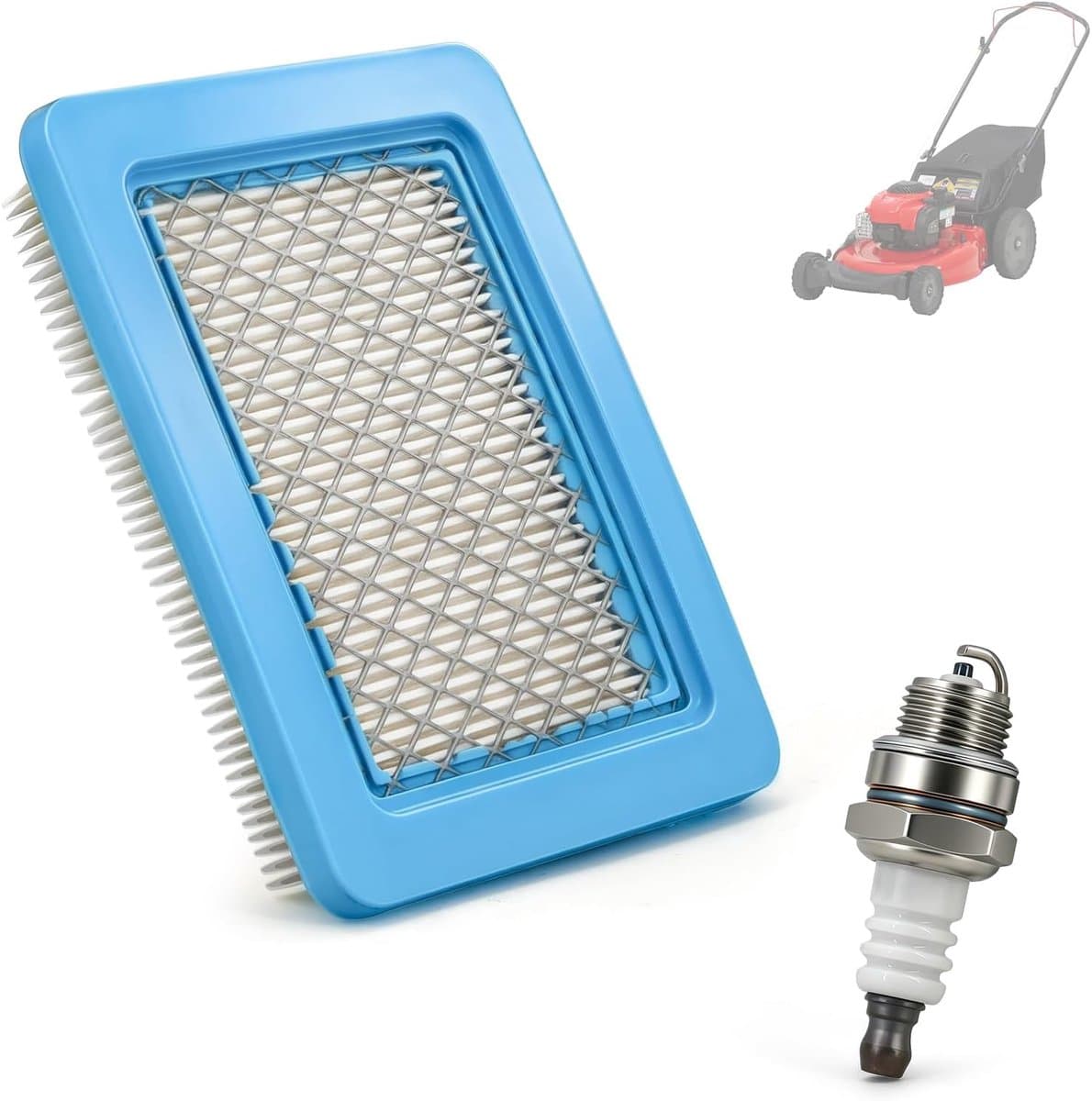 Luchtfilter en bougiefilter voor grasmaaier - vervangingsset voor Quantum 625 650 675 — afbeelding 1