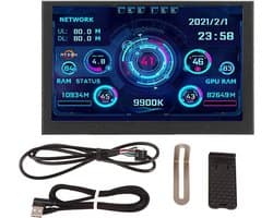SnelShoppen - AIDA64 Mini Display USB IPS 5 Inch PC Monitor Temperatuurweergave CPU RAM HDD Type C - Secundaire Scherm