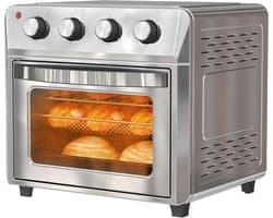 Mini Oven - Convectieoven Hetelucht - Gezond Koken - 360 Graden Luchtcirculatie - 24 Liter Capaciteit - Zilver