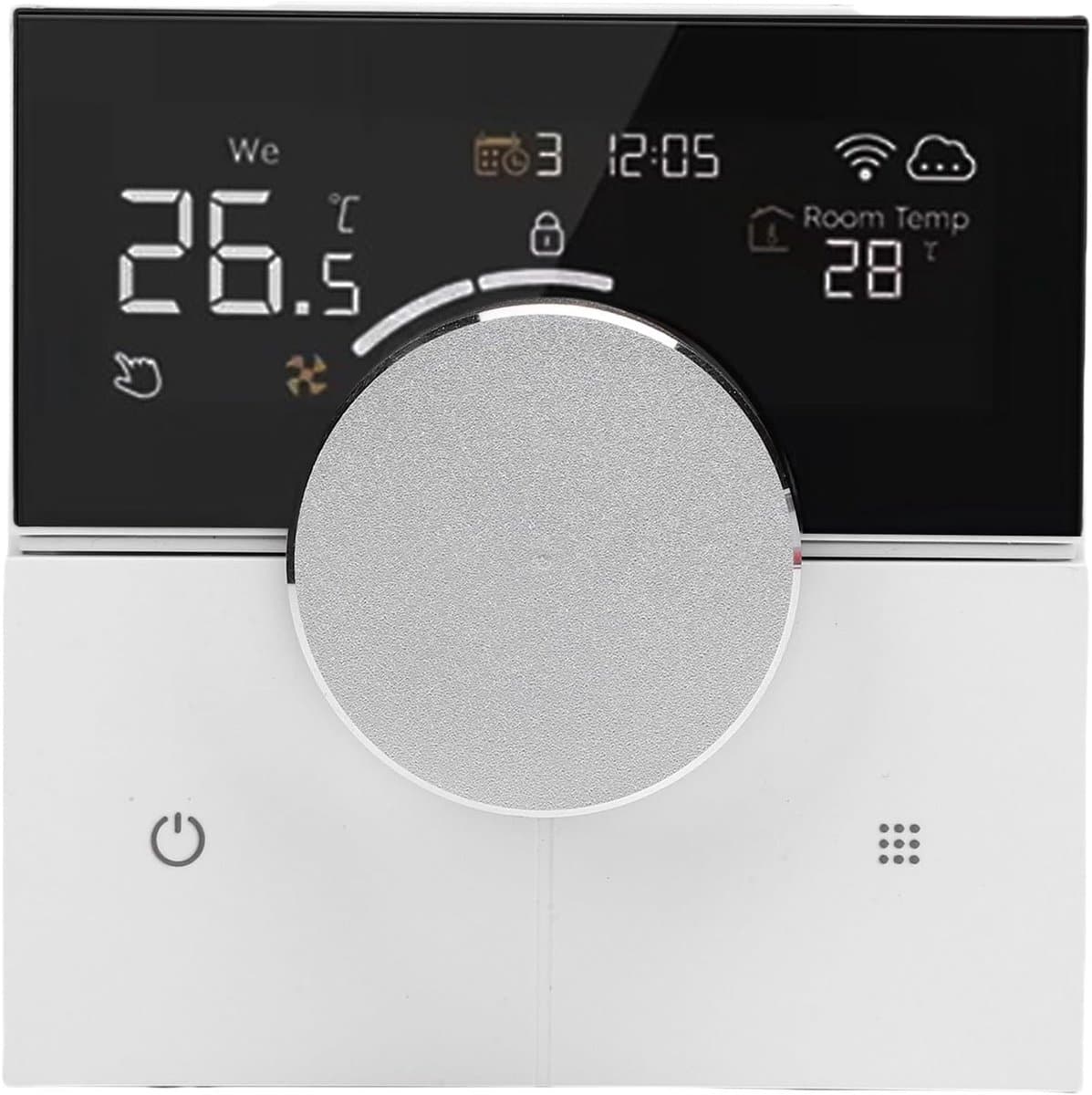 Slimme Wifi Thermostaat - Programmeerbare Thermostaat - Verwarming Regelen - Volledig Touchscreen - 10 x 10 x 7 cm - Wit — afbeelding 1