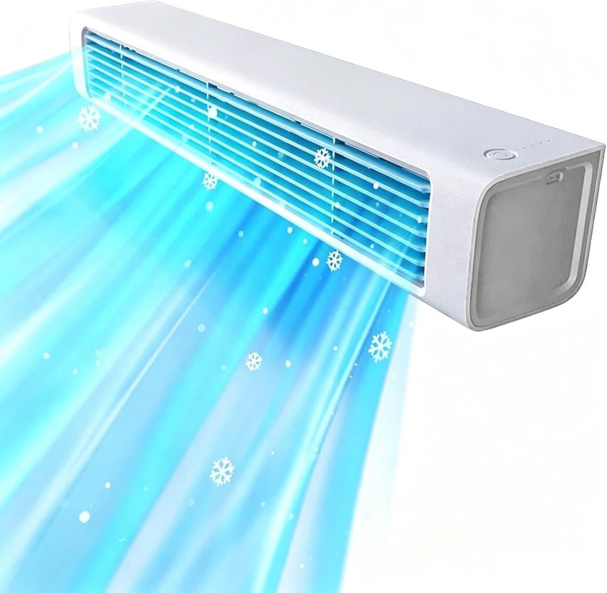 Draagbare Airco - Luchtkoeler - Ruimte Koelen - Bladloze Luchtstroom - 60 Graden Oscillatie - Wit — afbeelding 1