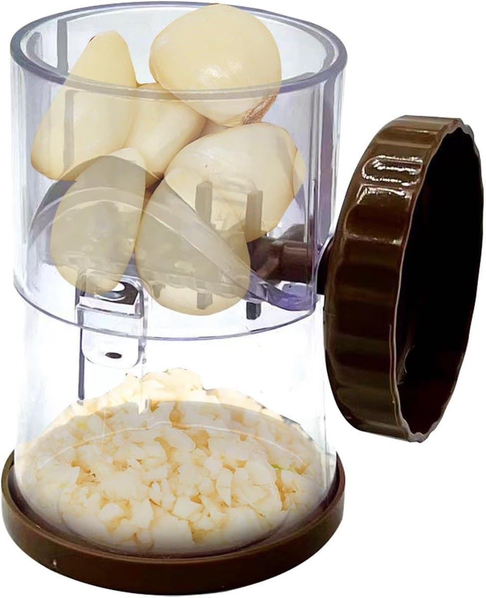 Notenkraker Hakker - Keukenmachine Kruiden - Ingrediënten Fijnmaken - Handmatige Bediening - 14 x 8.6 cm - Koffiebruin — afbeelding 1