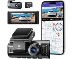 Auto Camera - Dashcam Set - Veilige Rit - 4K Voor Achter - 64GB Inbegrepen - Zwart