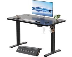 Devoko Zit-Sta Bureau 100x60 cm - Elektrisch Verstelbaar Bureau - Digitaal Display - Zit-Alarm - 2 Geheugenstanden - Zwart