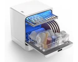 Draagbare Vaatwasser - Compacte Vaatwasser - Keuken Schoonmaken - Automatische Watervulling - 49 cm Hoogte - Wit