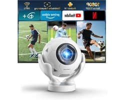 Mini Beamer - Draagbare Projector - Thuisbioscoop Creëren - Automatische Trapeziumcorrectie - 1080p 4K - Wit