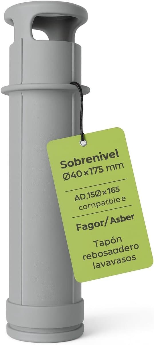 Vaatwasmachine Element - Verwarmingselement Overloopstop - Vaat Reinigen - Specifieke Pasvorm - Ø40 x 175 mm - Metaal — afbeelding 1