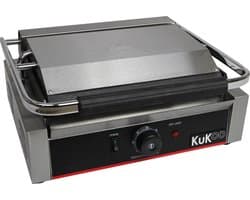 KuKoo Contactgrill (2200 W) - 2 platen - Temperatuur 50-300°C - 2 x lekbakjes
