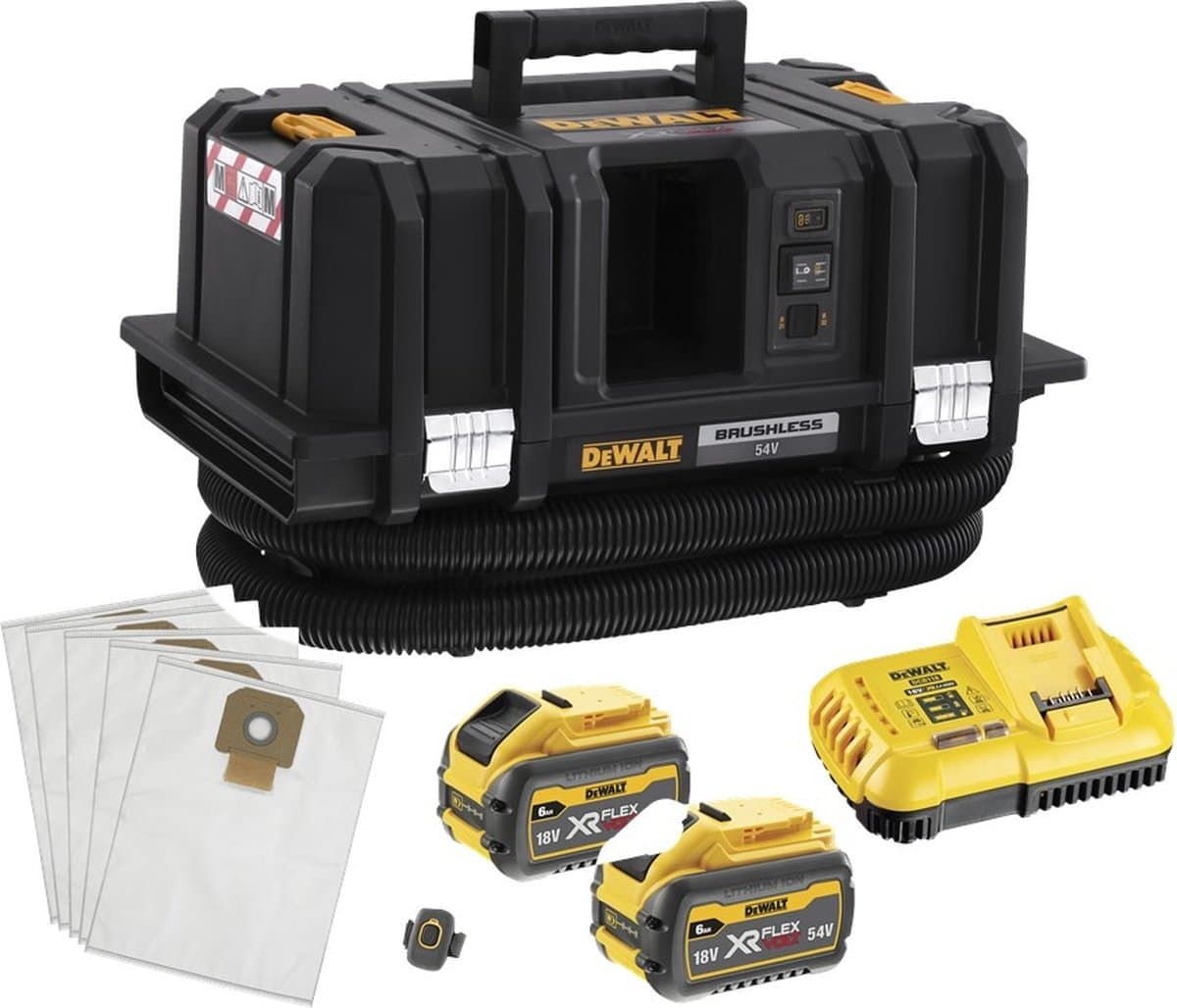 DeWALT DCV586MT2 Accu Nat- en Droogstofzuiger 54V XR FlexVolt 6.0Ah — afbeelding 1