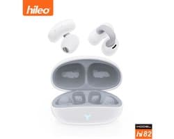 hileo hi82 - Draadloze Oordopjes met Oplaadcase – Wit - Ear clip Air Conduction - Sport - Open-Ear - Bluetooth V5.3 – Draadloze oortjes – Geschikt voor IOS/Android