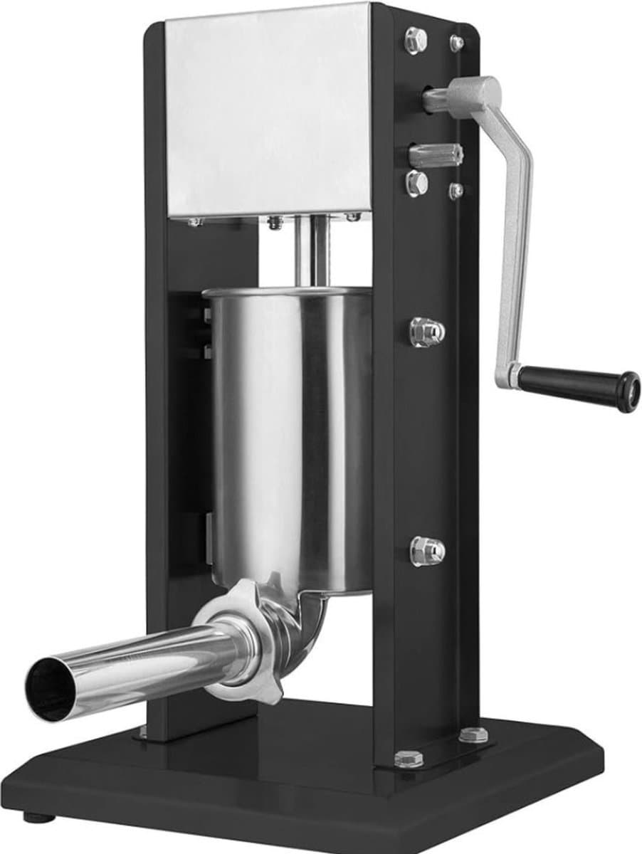 Thuys – Worstenvuller – Handmatige Worstenmaker – Worstenvul Machine Roestvrijstaal – Professionele Worstmachine – Vleesmolen– Vulmachine – 3 liter - Zwart — afbeelding 1