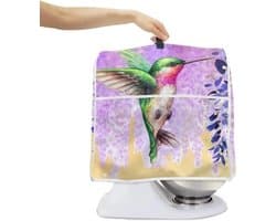 Mixerhoes Standaard - Apparaathoes Keukenmachine - Keuken Organisatie - Met Opbergvak - L-formaat - Kolibrie Paarse Bloemen