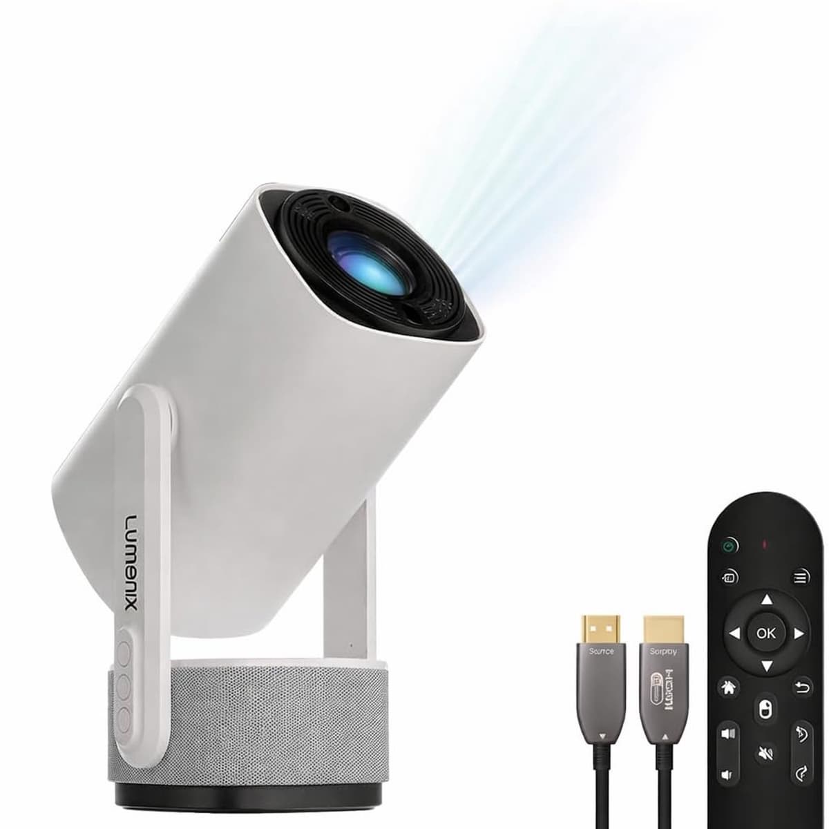 Mini Beamer Draadloos - 360 ANSI Lumen Full HD - LED - Android 11.0 Smart TV - Compact Draagbaar - Thuisbioscoop — afbeelding 1