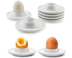 Set van 6 Eierdoppen van Plastic, Magnetron- en Vaatwasserbestendig