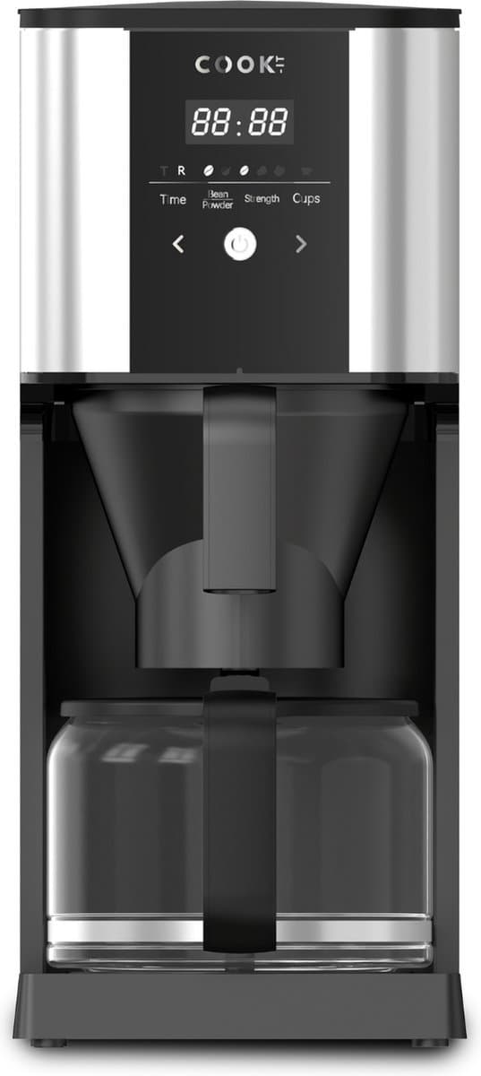 COOK-IT Koffiemachine met Bonen en Filterkoffie - Coffee Machine - Koffiezetapparaat met Display en Timer — afbeelding 1
