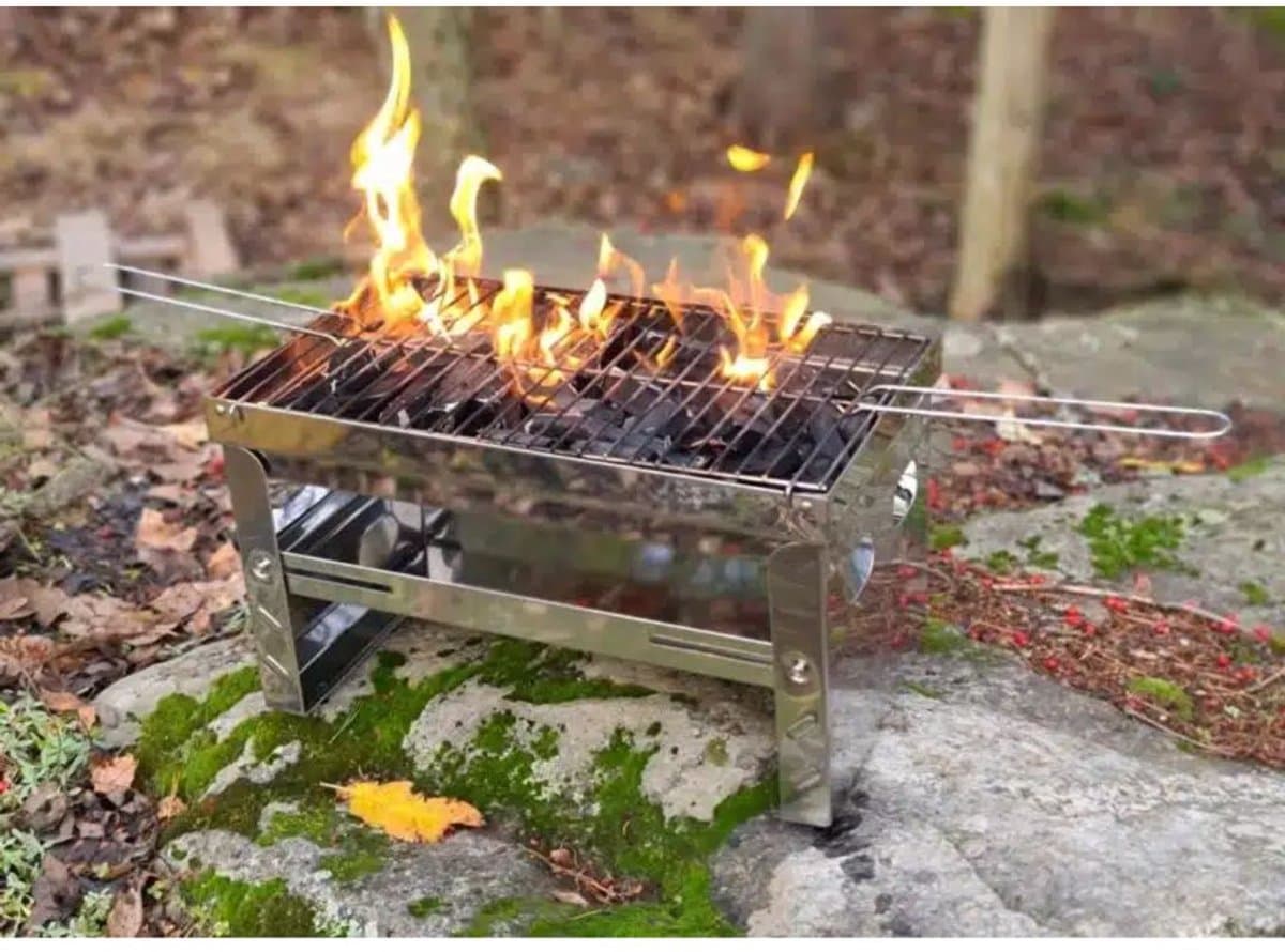 Opvouwbare houtskoolgrill Trek Mustang 43,5x25,5cm — afbeelding 1