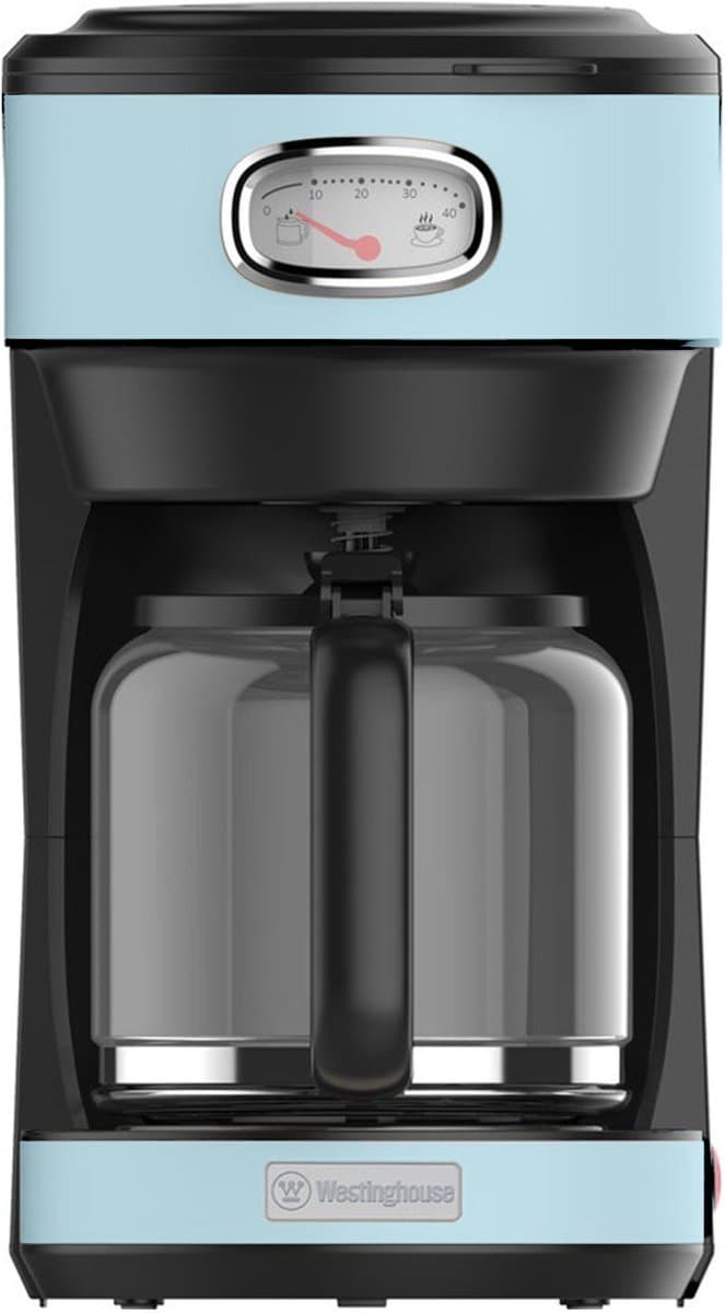 Westinghouse Retro Filter-koffiezetapparaat – Filterkoffie – Herbruikbaar Filter – 1,25L – 10 Koppen – 1000W – Blauw — afbeelding 1