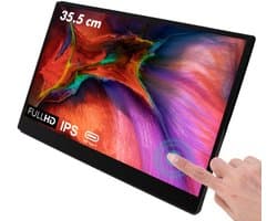 Pora&Co - IPS Portable Game Monitor - Touchscreen - Beeldscherm 14 Inch - HDMI & USB-C - Full HD - Computerscherm - Draagbare Monitor