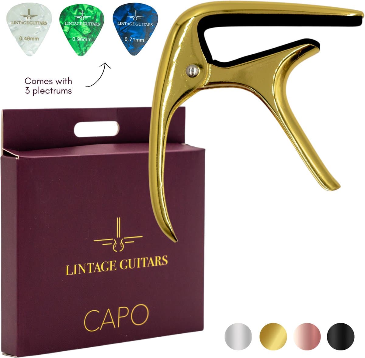 Universele Gitaar Capo - Metallic Goud - Capo Gitaar - Capo Akoestische / Klassieke / Elektrische gitaar — afbeelding 1