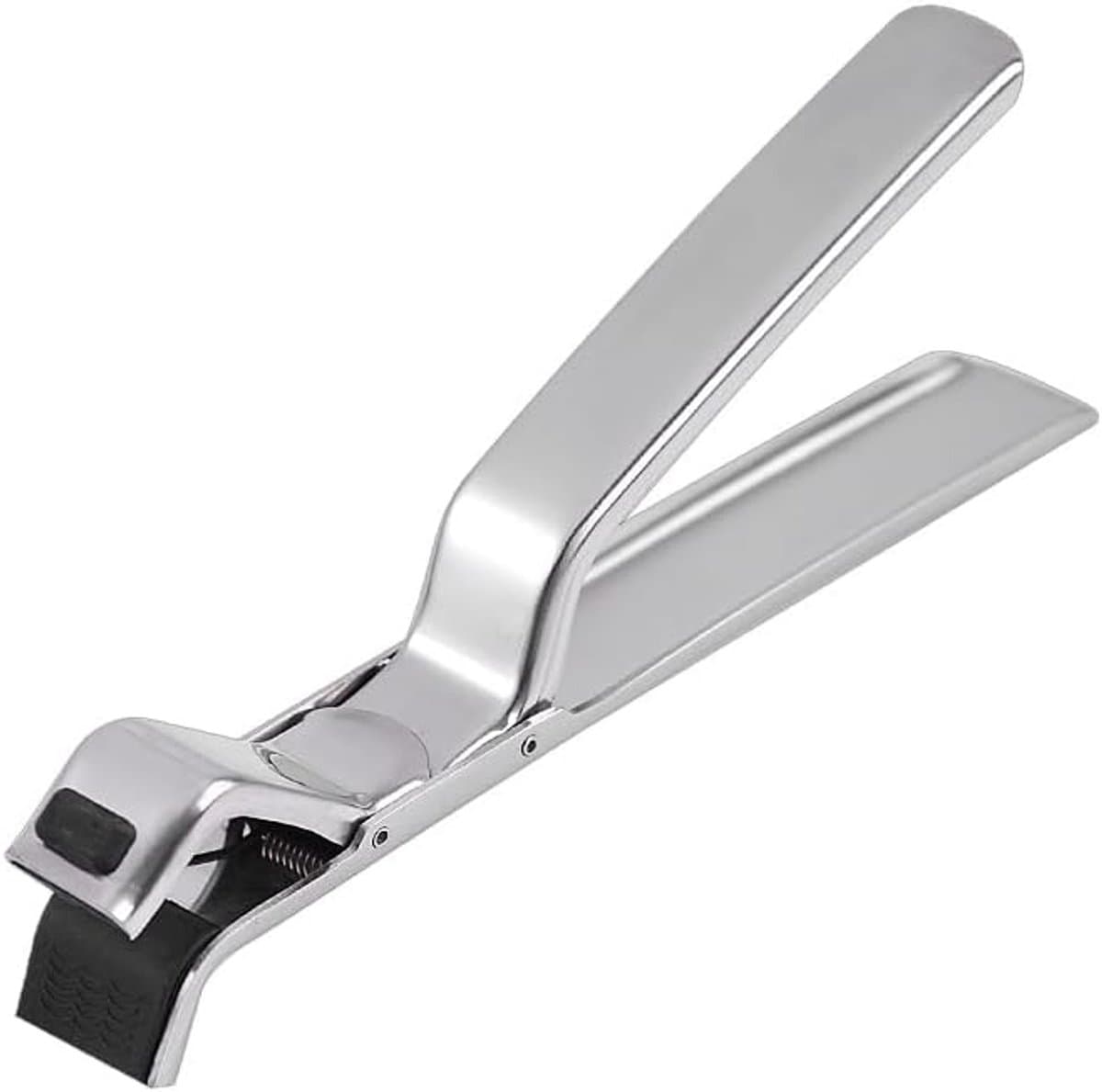 1 stuk - Komklem - Anti-verbrandings klem - RVS bordklem - Multifunctionele keukentang - Bakplaat Klem - Geschikt voor Airfryer, stoompan, pan en kom, oven - 18,5*2,5*6cm (zilver) — afbeelding 1