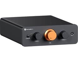 Fosi Audio P4 - Mini Voorversterker met 3 RCA-ingangen - Preamp voor Versterkers/Actieve Subwoofers/Luidsprekers