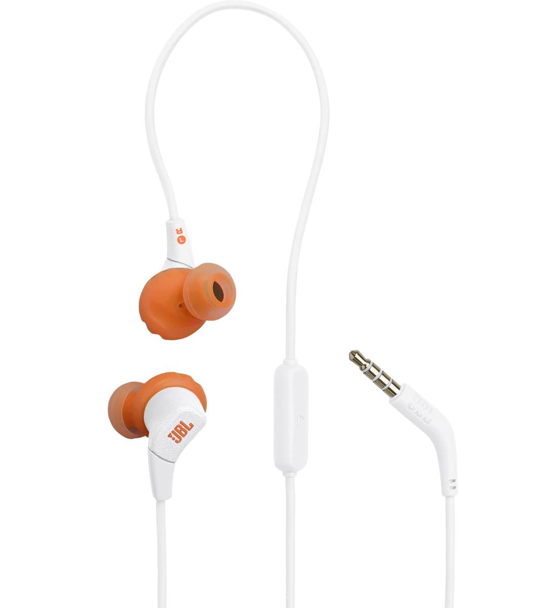 JBL Endurance Run 3 - Bedrade Sport Oordopjes - In-ear met FlipHook & TwistLock - Oortjes - 3.5 mm Koptelefoon Aansluiting - IP65 - Hardlopen & Fitness - Wit — afbeelding 1
