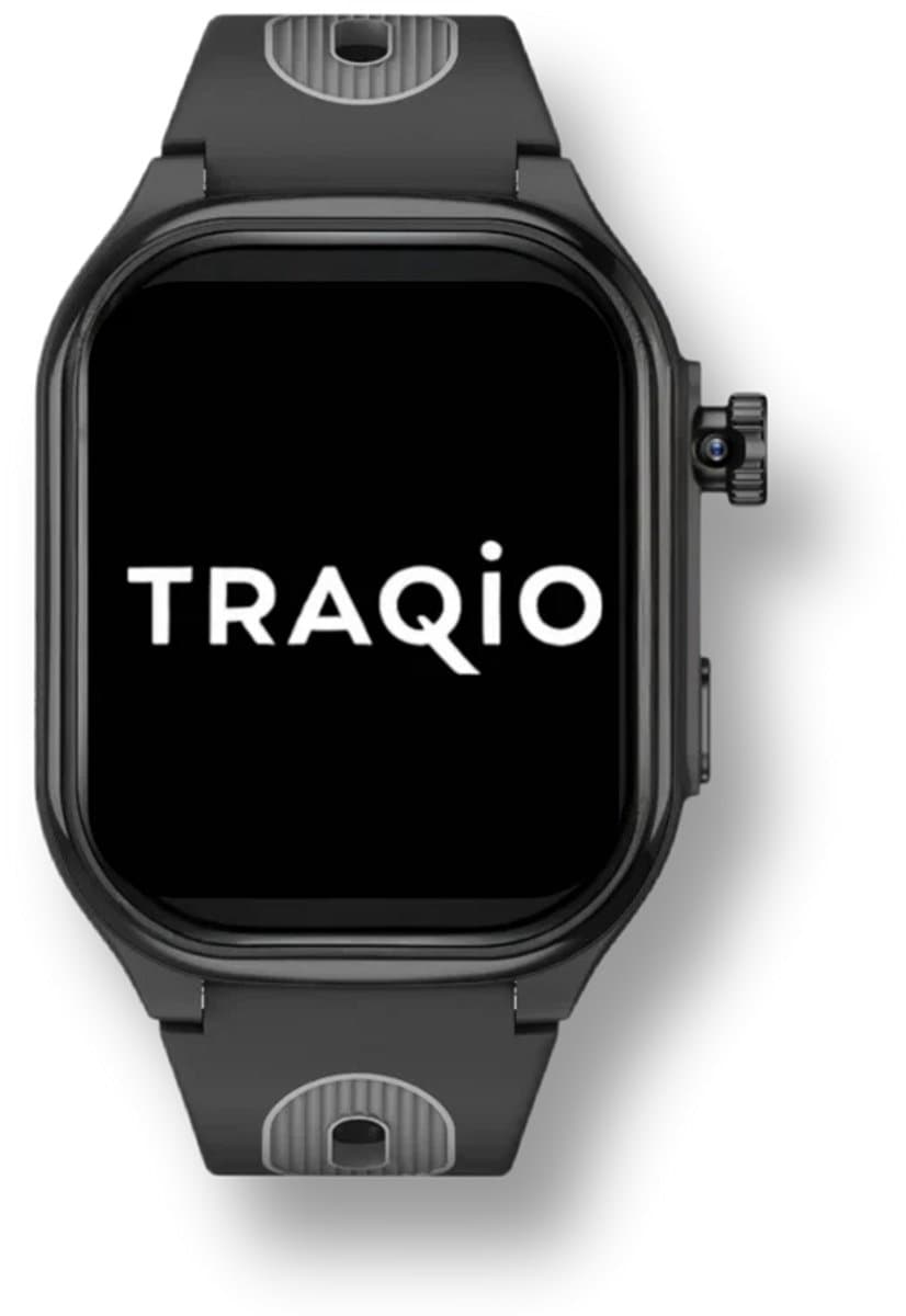 Traqio TRQ08 - smartwatch kinderen - gps horloge kind - kinderhorloge bellen - gps tracker kinderhorloge - kinderhorloge met gps - kinderhorloge - Zwart — afbeelding 1