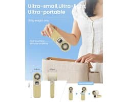 Draagbare Handventilator met 5 Snelheden - Oplaadbare Mini Ventilator voor Binnen en Buiten